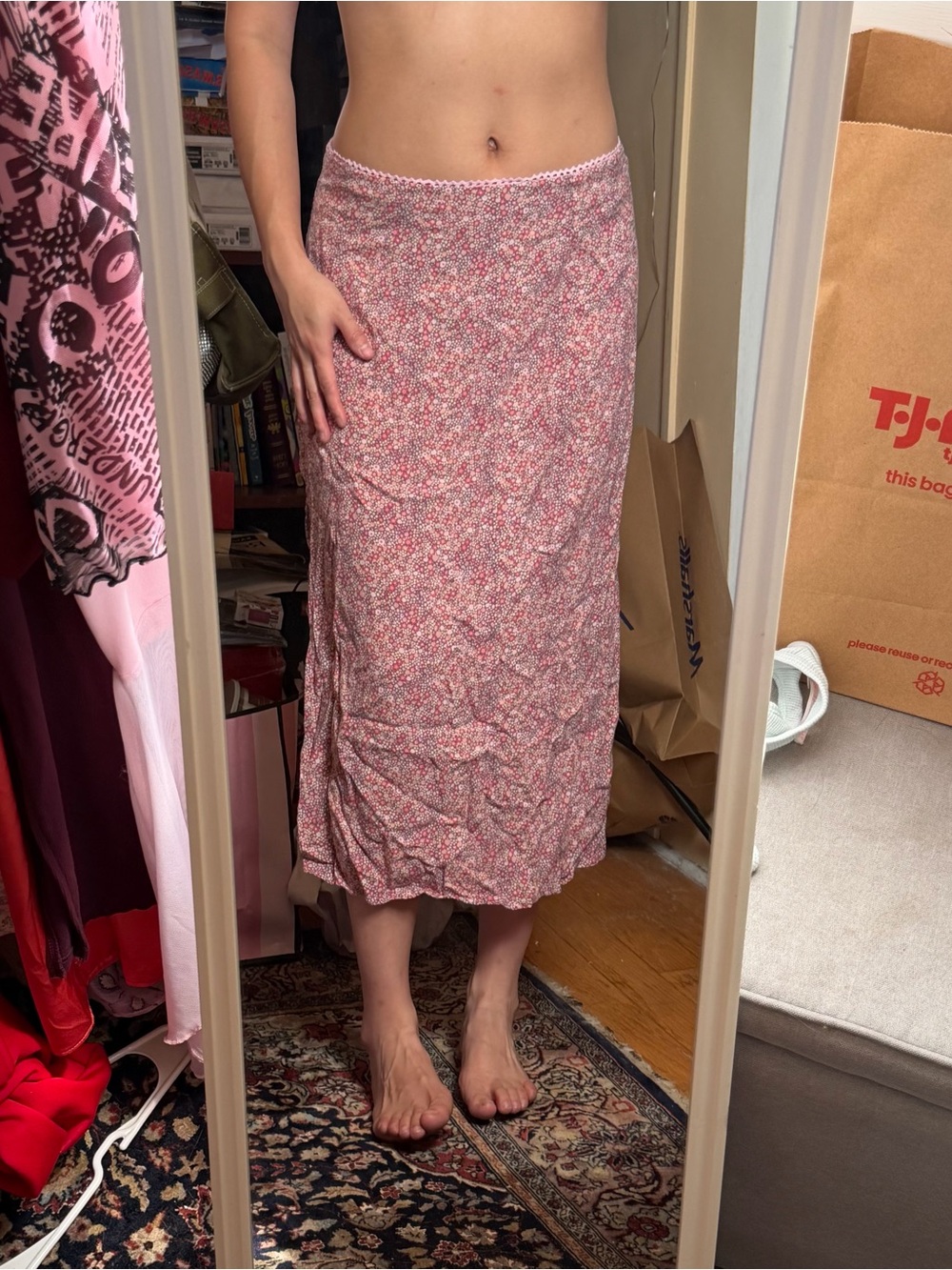 Aeropostale Floral Midi Skirt